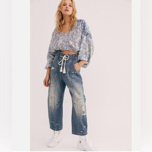 NWOT Free People Waverley Slouchy Crop Wrap Boho Sz. M